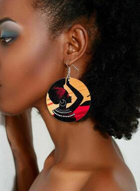 african earrings women black fungus ring 非洲风情女木耳环