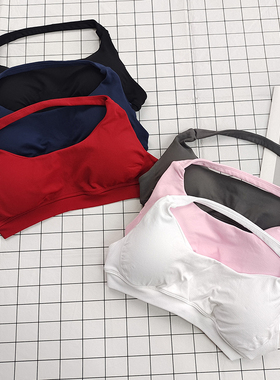 DF系列健身内衣impact运动挂脖文胸性感大露背高弹力带胸垫撸铁