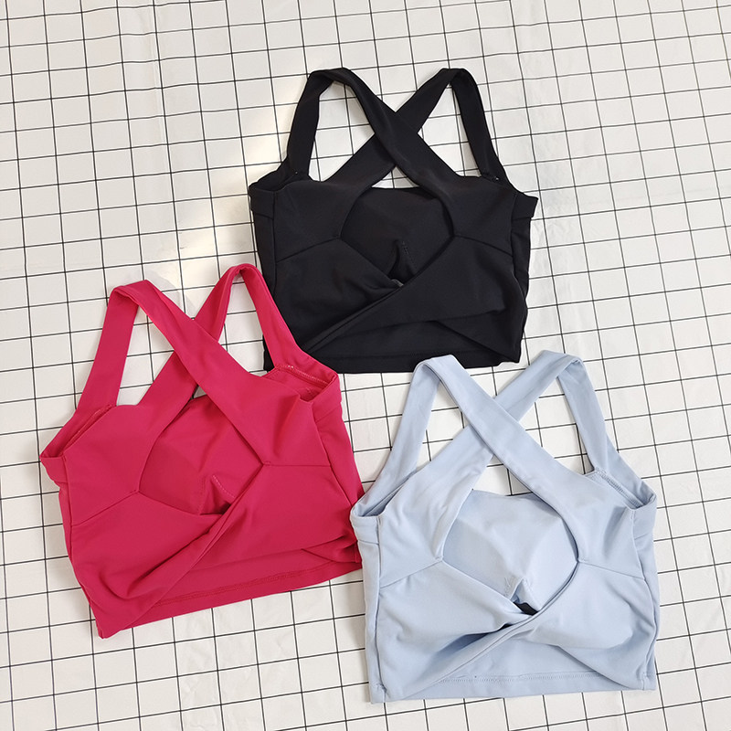 固定杯防震运动内衣女方领美背交叉肩带背心跑步聚拢瑜伽健身文胸,运动服/休闲服装,运动文胸,淘宝优惠券,粉丝福利购,淘宝优惠卷