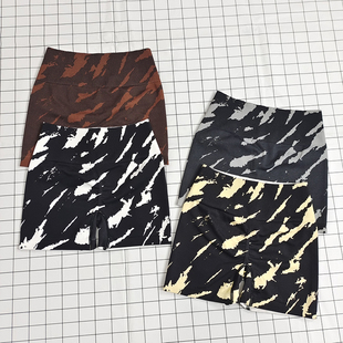 无缝蜜桃臀运动健身裤高腰花纹扎染透气速干瑜伽三分短裤女紧身夏
