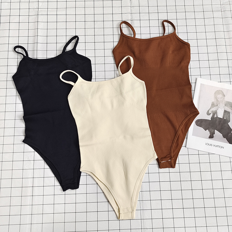 运动健身瑜伽服女辣妹性感连体服收腹塑身螺纹连体衣无缝肩带背心