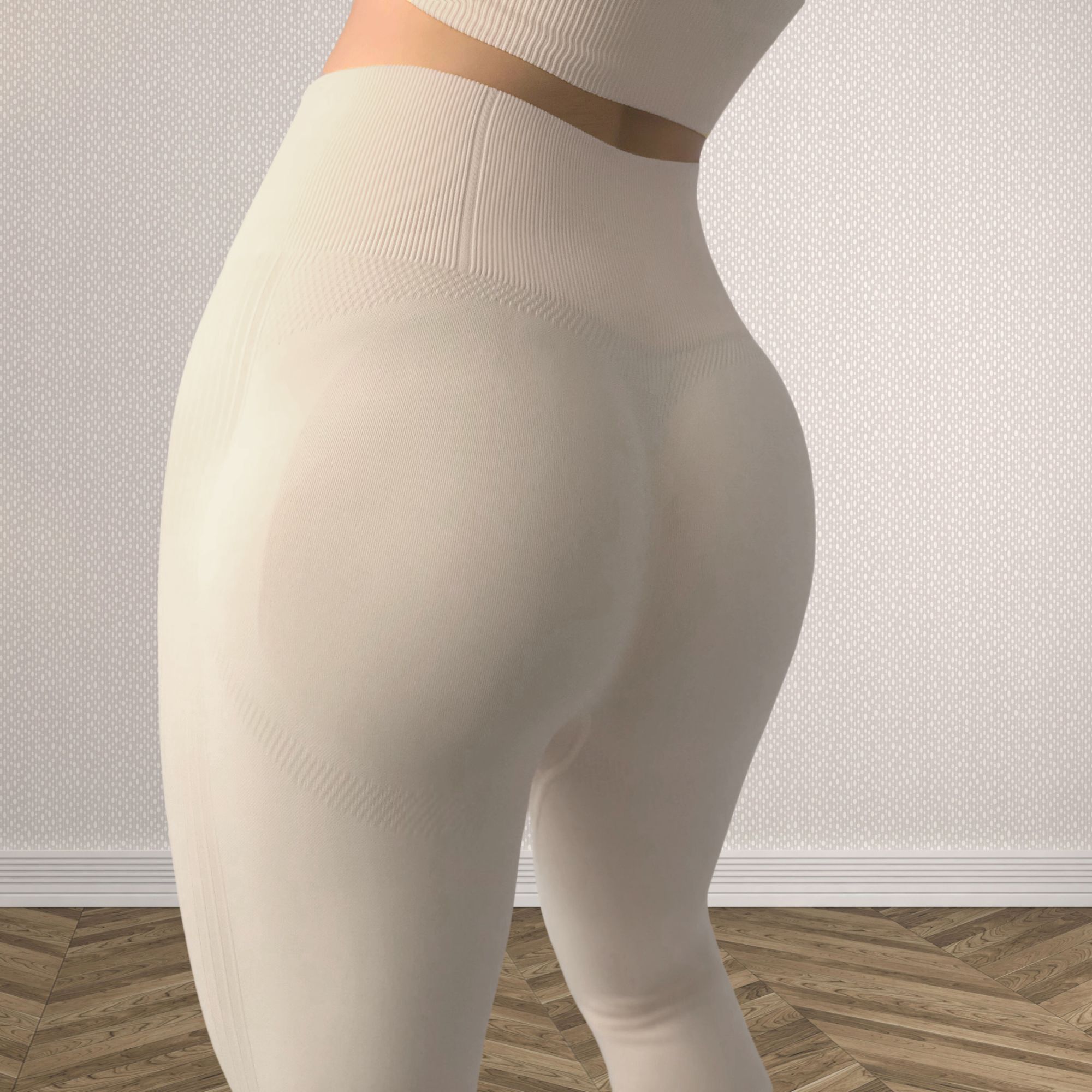 蜜桃提臀健身裤女运动透气欧美无缝针织紧身高腰收腹九分瑜伽裤