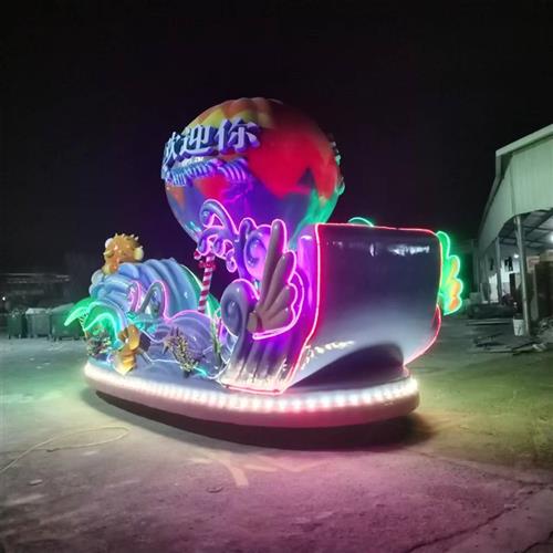 米大型节庆巡游花车玻璃钢雕塑主题彩车发光游园花车餐车美陈