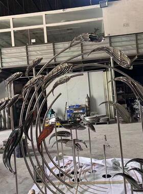 不锈钢雕塑鱼售楼处庭院酒店花园林水池创意装饰摆件户外景观定制