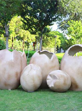 户外景区公园仿真蛋壳雕塑售楼部游乐园大型恐龙动物草坪地产装饰