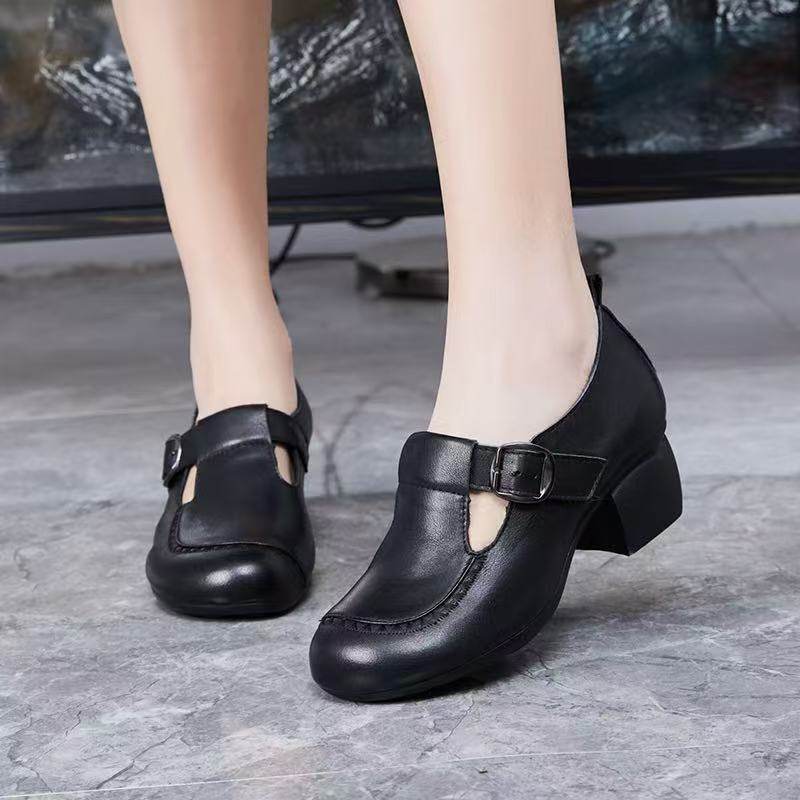 2026春季新款女鞋真皮玛丽珍单鞋复古粗跟乐福单鞋牛皮工作单鞋女,女鞋,深口单鞋,淘宝优惠券,粉丝福利购,淘宝优惠卷