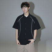 新款 简约衬衣休闲通勤潮流百搭宽松情侣款 短袖 2025夏季 衬衫