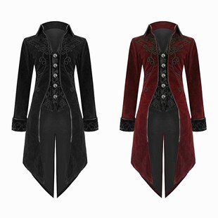 男士大衣欧式宫廷哥特晚礼服cos翻领燕尾舞台装男Tuxedo men。