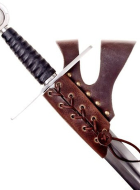 中世纪维京皮绳剑鞘刀剑套cosplay万圣节舞台表演道具scabbard。