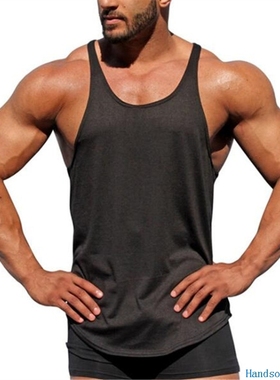 Y Back Gym Stringer Tank Top Men Cotton Vest男细带工字背心棉