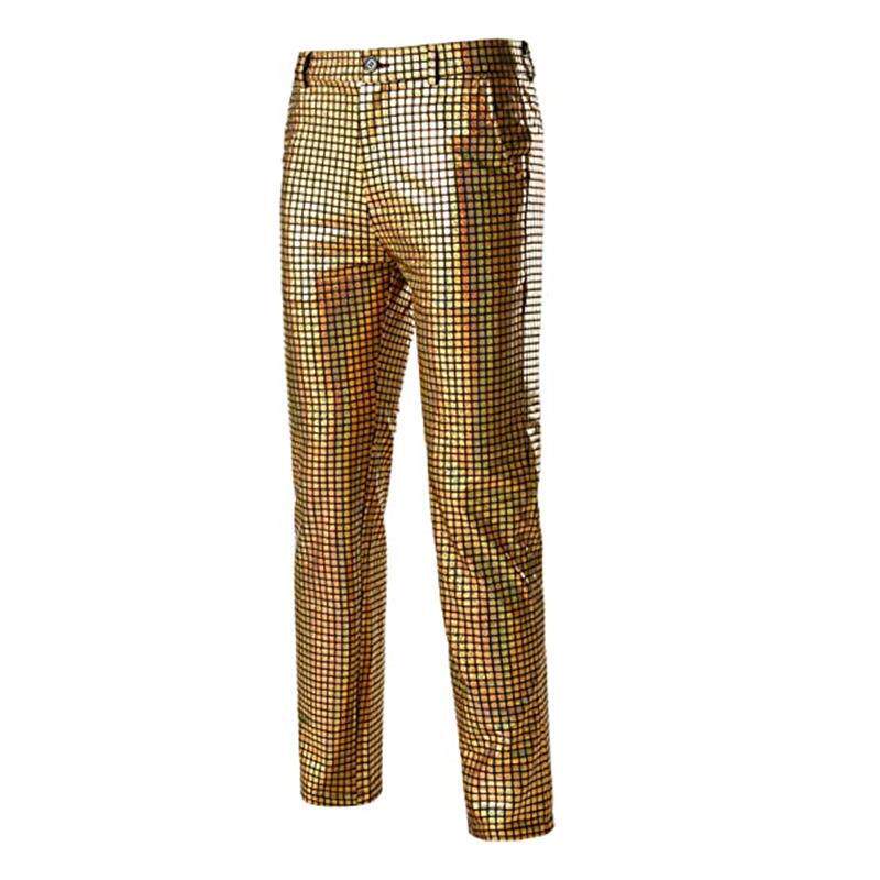 欧美男士长裤跨境亮片休闲工装裤男时尚纯色Sequin casual pants