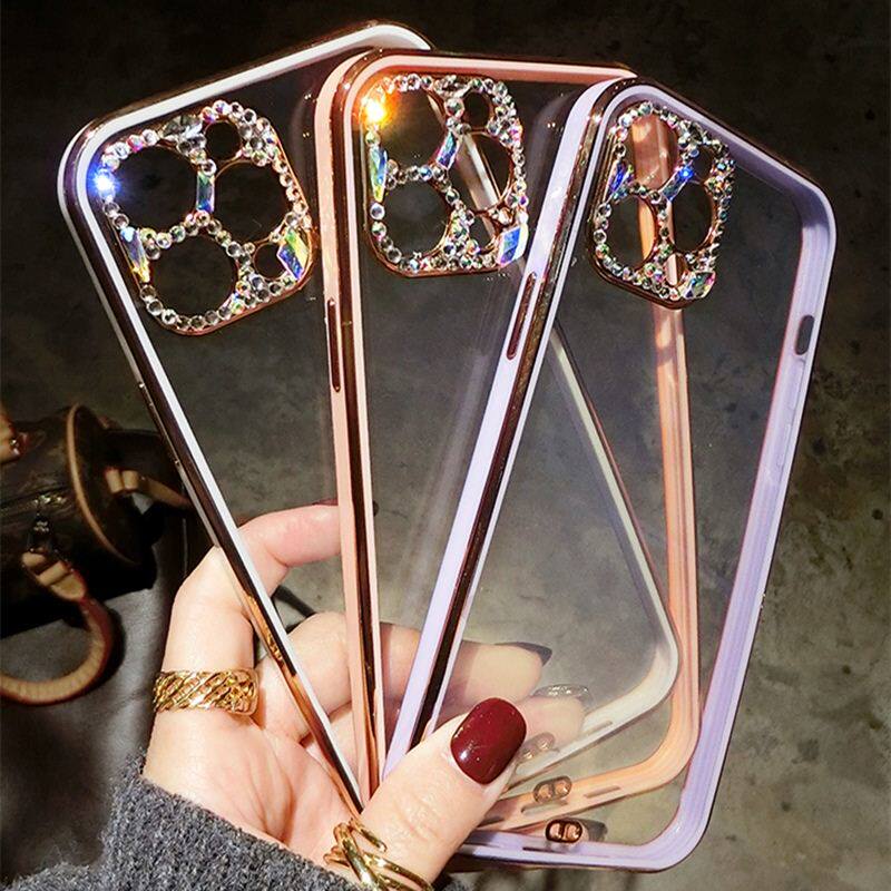 Diamond Case Cover clear for Iphone 14 13 Pro Max 12 11 MINI PLUS xr XS X 8 7 8s 7s