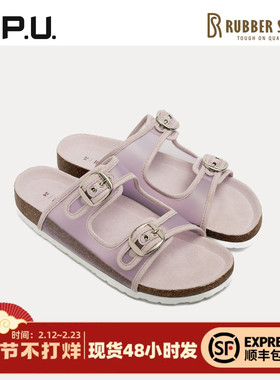 CPU 女款夏季凉拖鞋外穿增高双带厚底时尚百搭沙滩勃肯新款单鞋RO