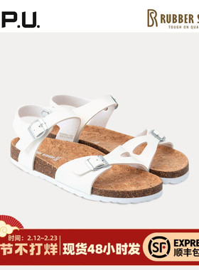 CPU女软木平跟凉鞋夏季百搭平底勃肯休闲鞋女鞋沙滩户外懒人鞋RO