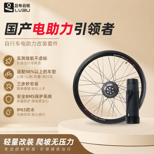 吕布云轮自行车改电助力无刷电机