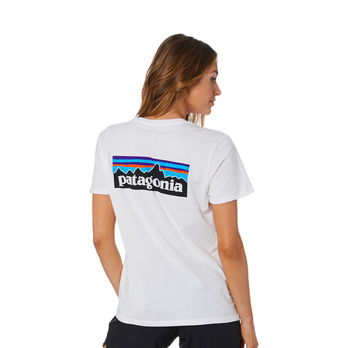 Patagonia巴塔哥尼亚P-6 Logo女短袖混纺快干休闲T恤37567