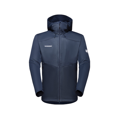 Mammut猛犸象Ultimate VII新款男士防风防水经典连帽软壳上衣