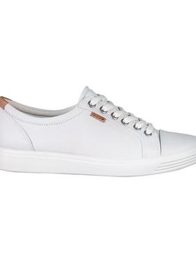 ECCO爱步Soft 7牛皮平底鞋小白鞋女 板鞋女休闲鞋 柔酷7号430003