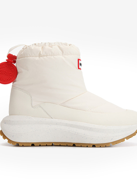 HUNTER男女同款Grip冬季中筒情侣款厚底保暖休闲雪地靴