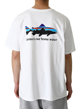Patagonia巴塔哥尼亚Home Water Trout Organic男有机棉T恤37547