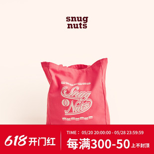 snugnuts2022新款 双色球球棉帆布包时髦百搭休闲挎包