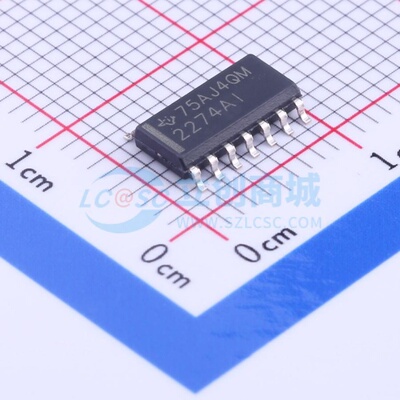 精密运放 TLC2274AIDR SOIC-14 TI/德州 电子元器件配单原装正品