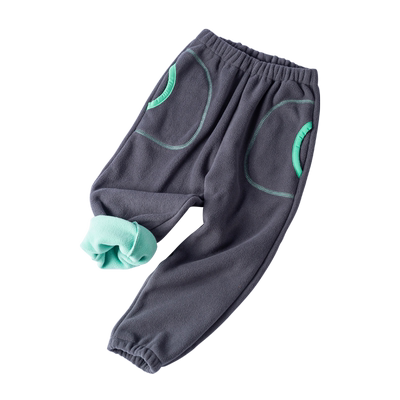 男加绒加厚长裤摇粒绒儿童裤子