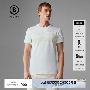 T恤 KARL圆领胶印logo印花透气舒适棉质短袖 BOGNER博格纳 春夏男士