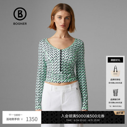 印花修身版长袖T恤Bogner