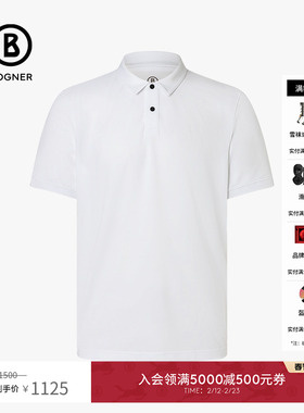 BOGNER博格纳  春夏TIMO-5S男士窄罗纹袖口短袖T恤高尔夫Polo衫