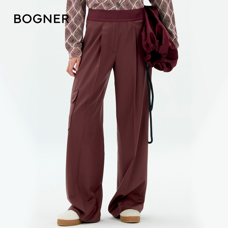 BOGNER博格纳 25早秋新品女士YOKO阔腿宽松休闲梭织长裤