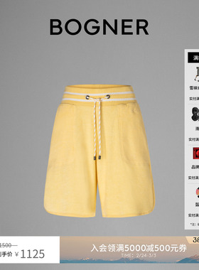 BOGNER博格纳 春夏DELIA女士宽罗纹弹力腰带抽绳系带时尚休闲短裤