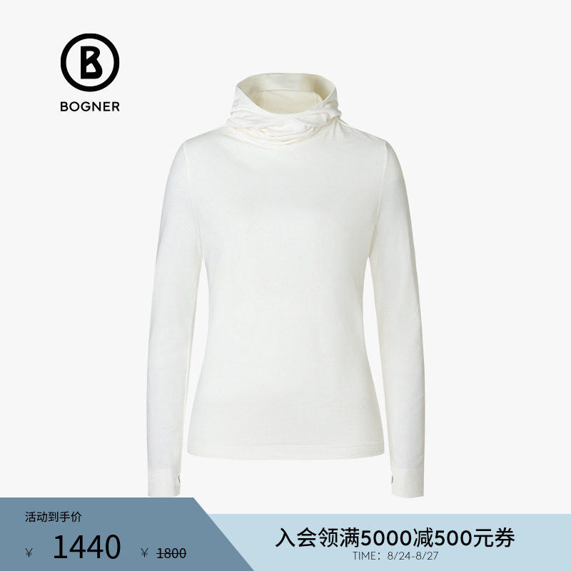 BOGNER博格纳女士连帽修身长袖T恤56315105