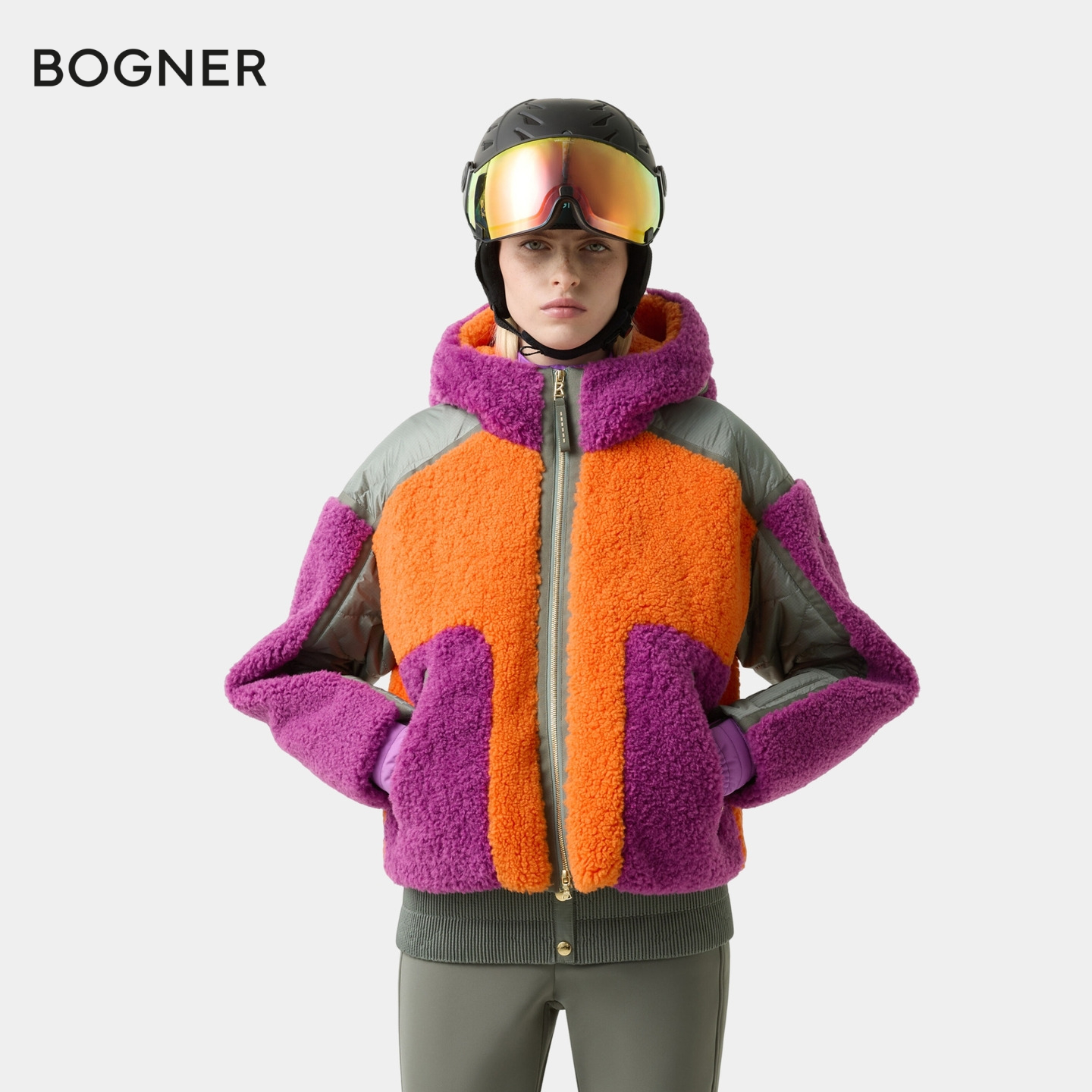 BOGNER博格纳 25秋冬新品KORA-D女士泰迪绒拼接撞色保暖滑雪服