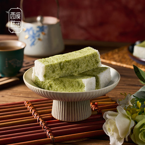 西溪糕团杭州芡实糕茉莉龙井味