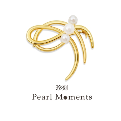 PEARL MOMENTSFlying 飞扬简约天然淡水珍珠胸针