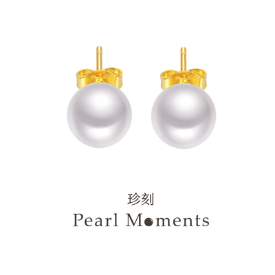 PEARL MOMENTS925银 BE LOVED 天然淡水珍珠耳钉