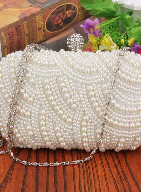 Luxury Pearl Clutch Bags Women Purse Diamond Ladies Hand Bag