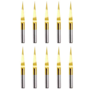 Amy 10PcsSet Titanium Coated Carbide PCB Engraving CNC跨境外