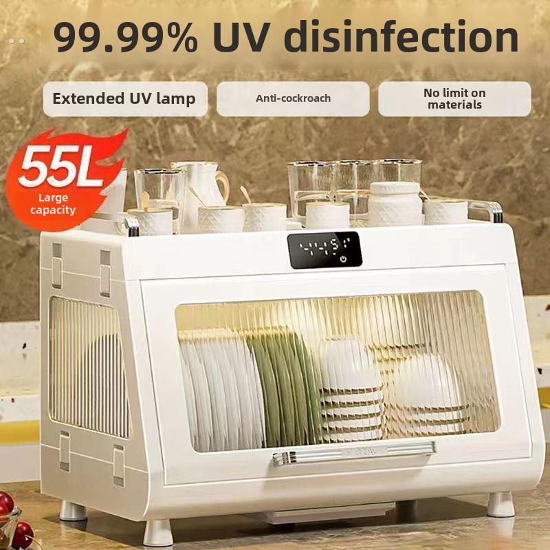 消毒碗柜家用小型厨房碗碟收纳架杯子奶瓶免沥水烘干台式紫外线