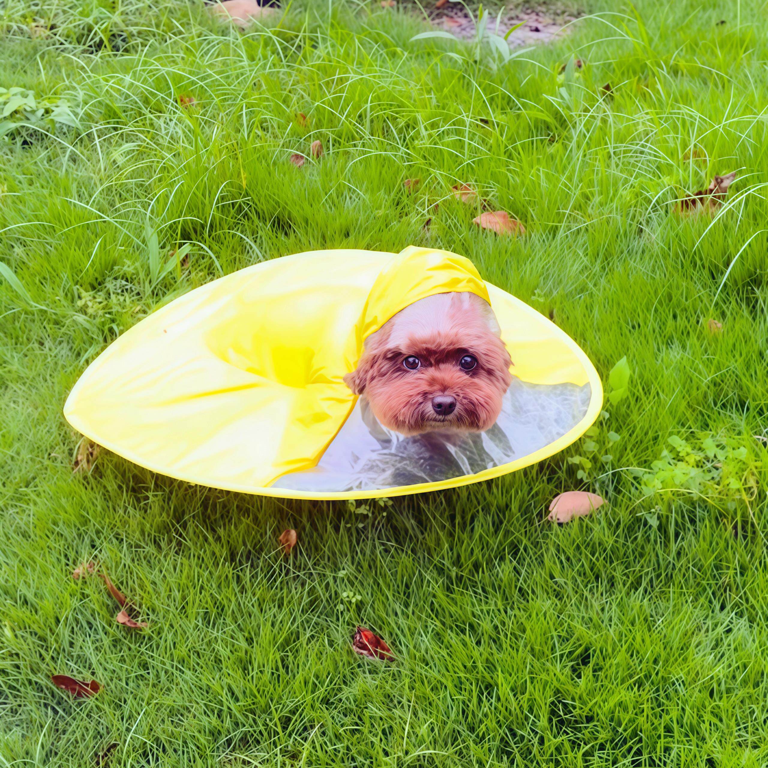 狗狗飞碟雨衣小狗宠物雨衣小型犬中型犬雨天遛狗神器用品衣服斗篷