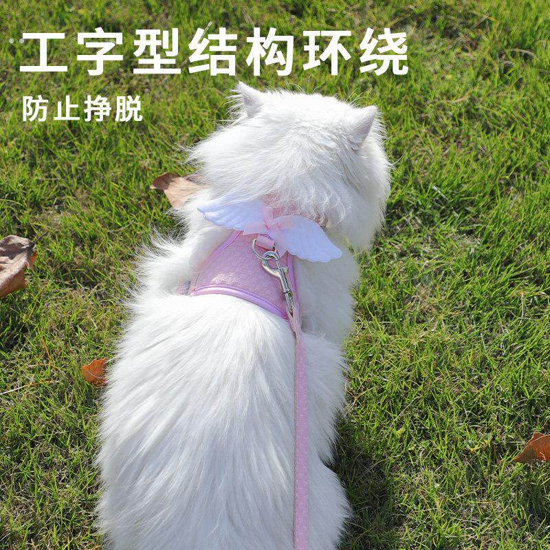 猫咪牵引绳防走丢外出专用小幼猫遛猫神器可调节防挣脱不勒脖胸背