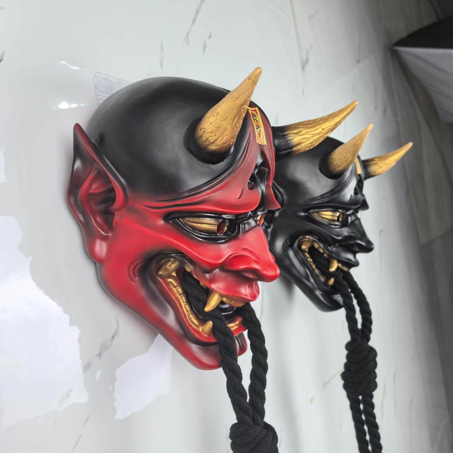 新款立体夜光般若面具万圣节佩戴纹身店铺装饰酒吧装饰