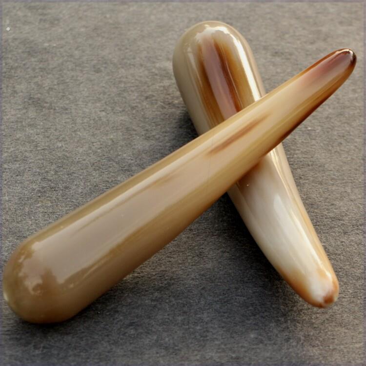 天然 白牦牛角 点穴棒 敲胆经拨筋棒 身体 手穴位足底牛角按摩棒