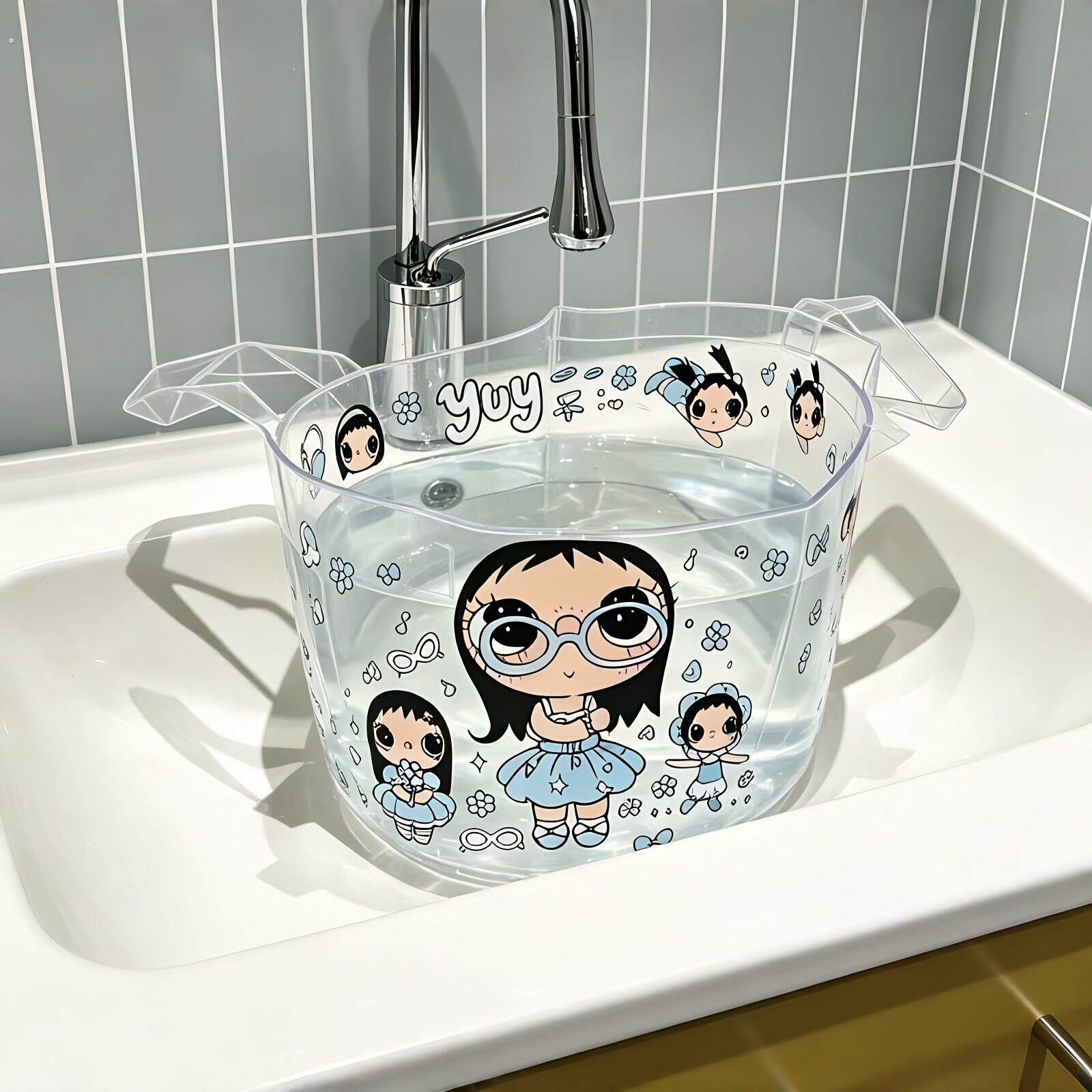 折叠盆便携式旅行洗衣服神器一次性洗脸盆泡脚水桶洗衣袋透明水盆