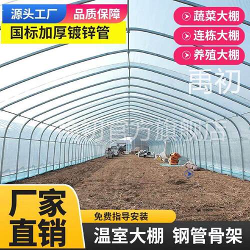 温室钢架大棚骨架蔬菜种植连栋棚牛羊保温棚养殖大棚椭圆管育苗棚