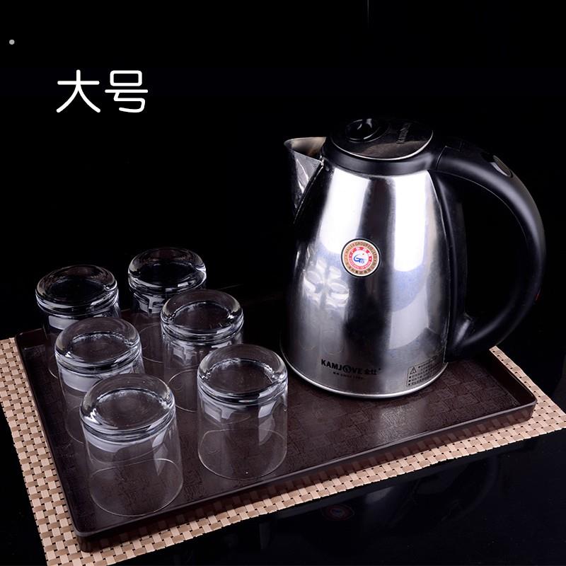 宾馆酒店用客房托盘长方形塑料托盘卫生间用品黑色盘子杯子商用小