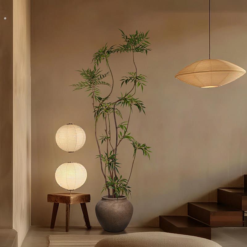 彷真绿色植物室内十大功劳假树高端轻奢假植物侘寂风落地盆栽装饰