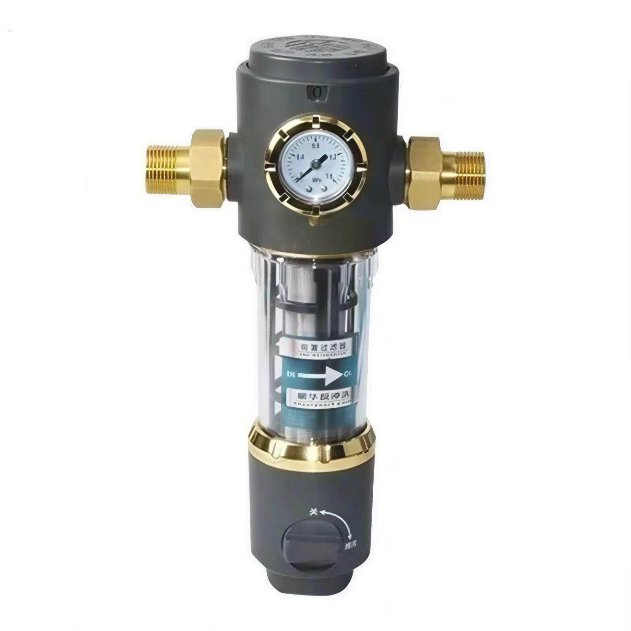 史密斯万向前置过滤器自动反冲洗家用净水器全屋中央滤水器全铜