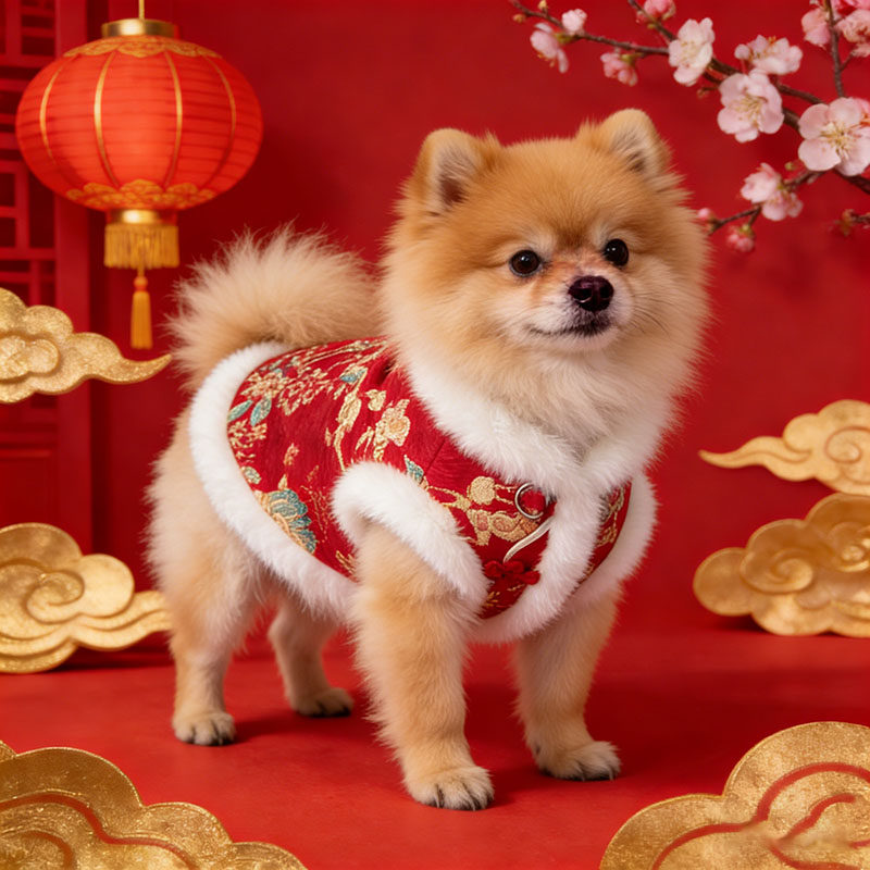 博美专用狗狗新年衣服小狗拜年服小型犬春节过年棉衣加厚保暖马甲,宠物/宠物食品及用品,狗宠物服装/雨衣,淘宝优惠券,粉丝福利购,淘宝优惠卷